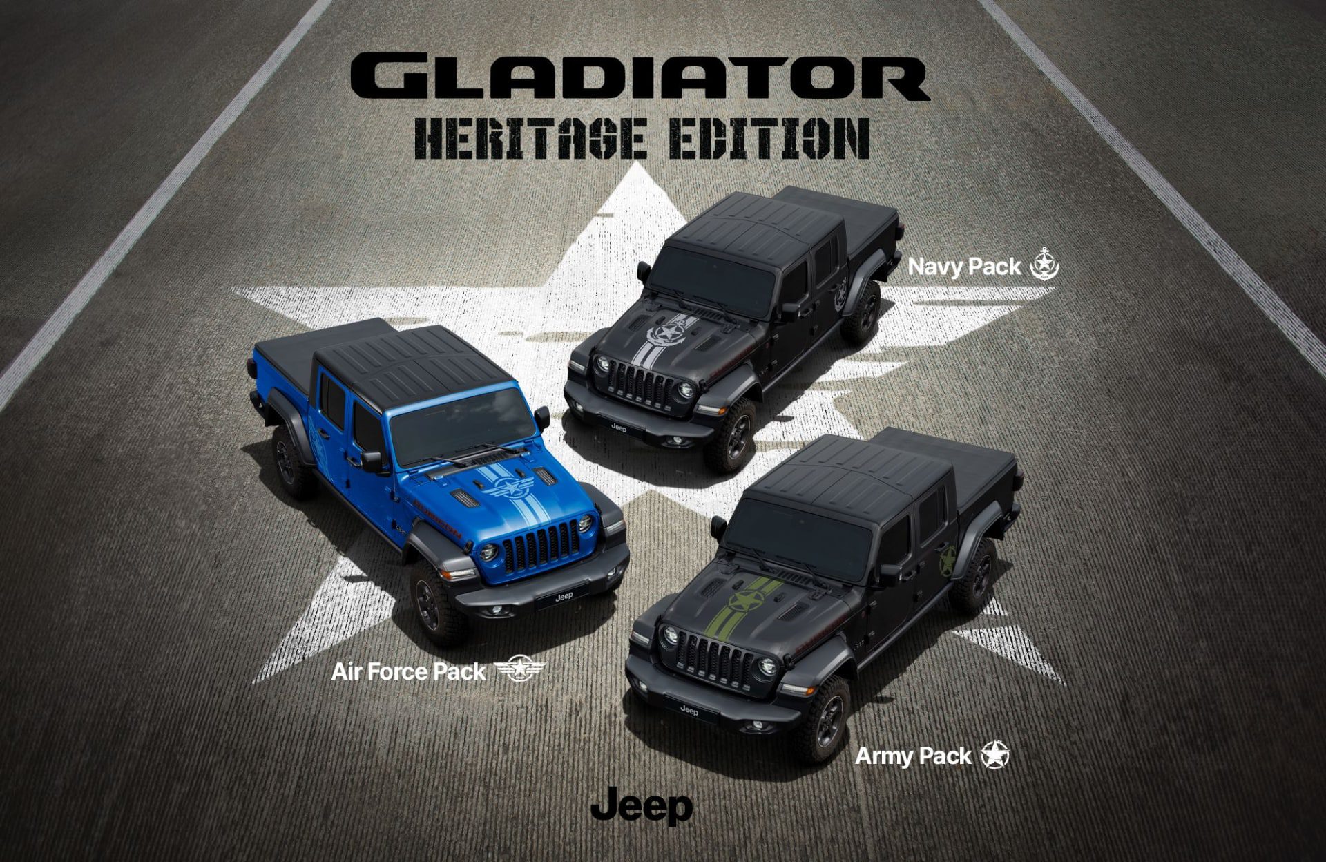 [새 차] 지프 글래디에이터 ‘헤리티지 에디션’ 3종 – 밀리터리 스타일 데칼로 지프 헤리티지 강조한 모델