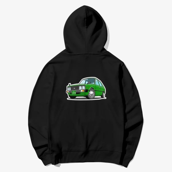 후드 티셔츠 A - 현대 포니 후기형 (진녹색)