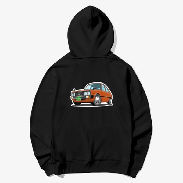 후드 티셔츠 A - 현대 포니 초기형 (오렌지)