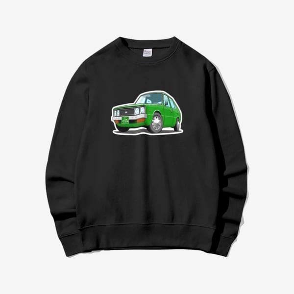 맨투맨 티셔츠 A - 현대 포니 초기형 (진녹색)