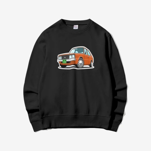 맨투맨 티셔츠 A - 현대 포니 초기형 (오렌지)