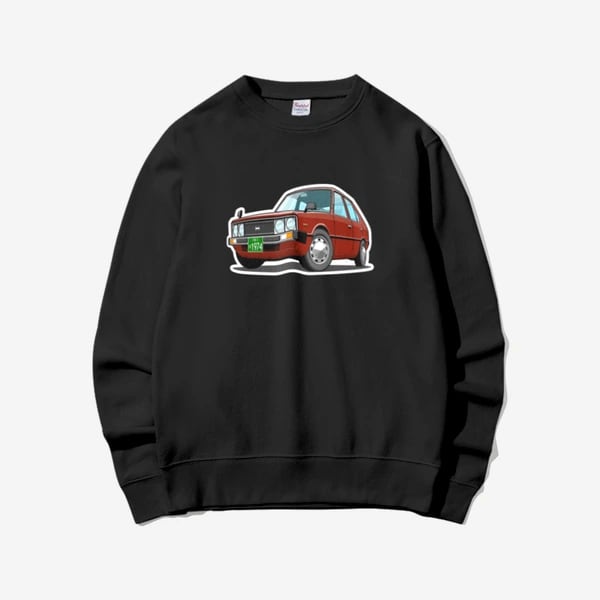 맨투맨 티셔츠 A - 현대 포니 후기형 (진빨강)