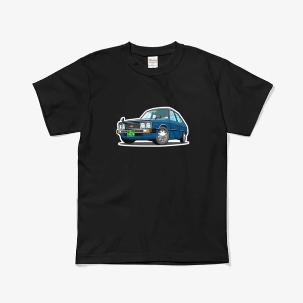 반팔 티셔츠 A - 현대 포니 후기형 (진파랑)