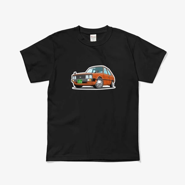 반팔 티셔츠 A - 현대 포니 후기형 (오렌지색)