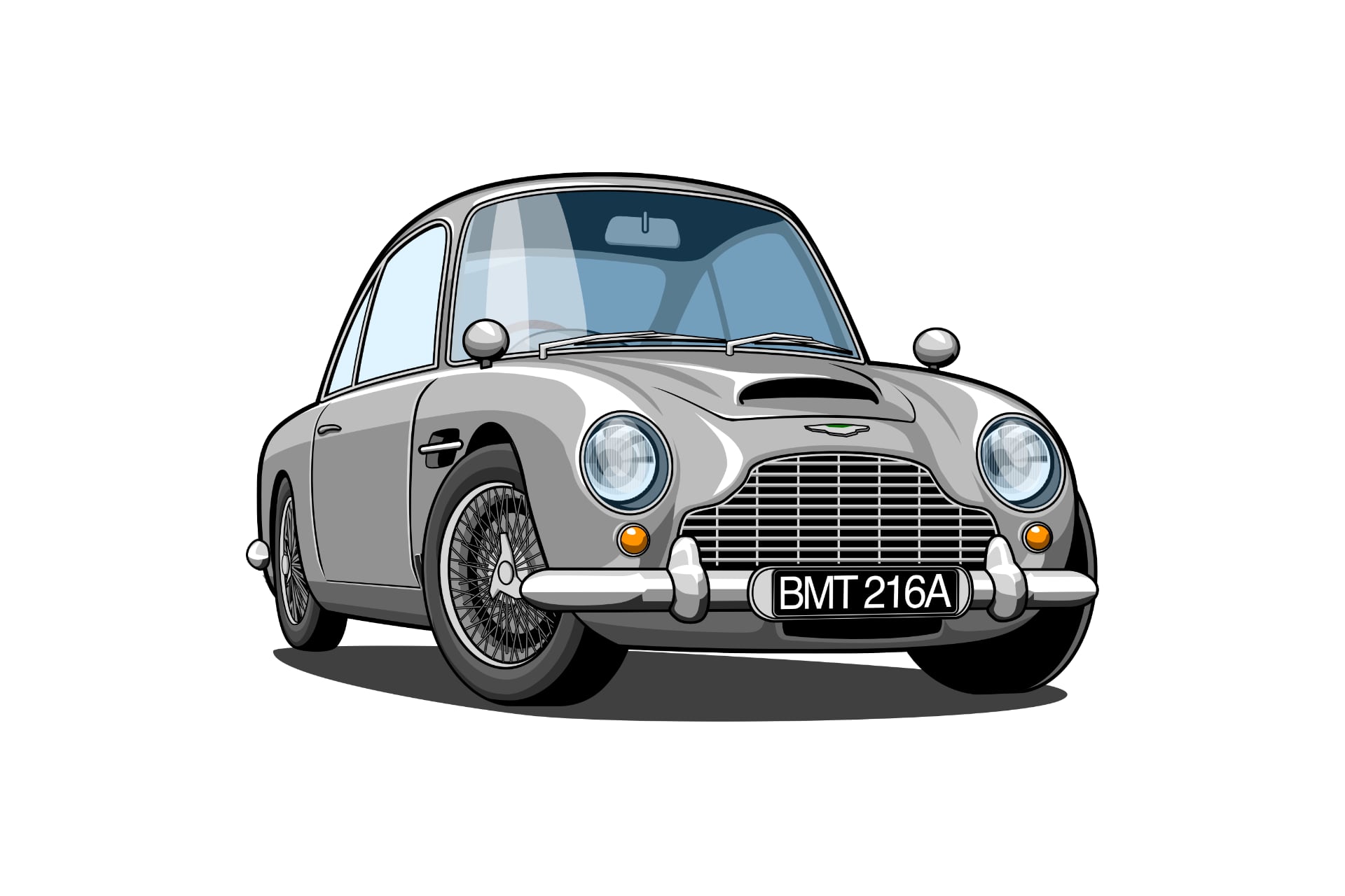 [오리지널 굿즈] 3. 애스턴 마틴 DB5 일러스트 컬렉션